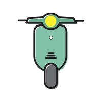 motorfiets retro pictogram op een witte achtergrond voor web, pictogram, logo vector