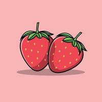 aardbei fruit illustratie vector