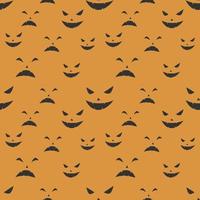 monster gezichtsuitdrukking naadloos patroon oranje ontwerp vector