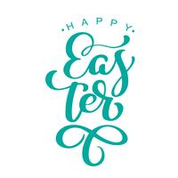 &quot;Happy Easter&quot; Hand getrokken kalligrafie en penseel pen belettering vector