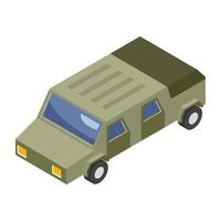 concepten voor militaire bestelwagens vector