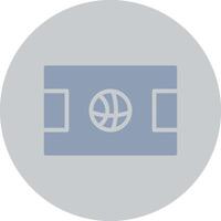 basketbal rechtbank creatief icoon ontwerp vector