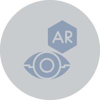 ar contact lens creatief icoon ontwerp vector