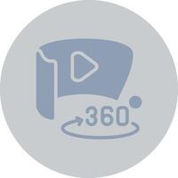 360 mate video creatief icoon ontwerp vector