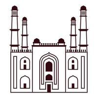 india charminar tempel vector