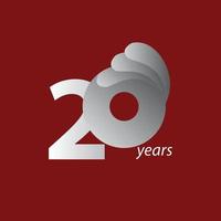 20 jaar verjaardag viering vector sjabloon ontwerp illustratie
