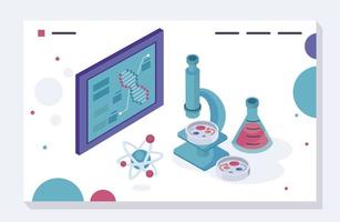 laboratoriummicroscoop en buis: vector