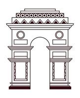 indiase poort tempel vector