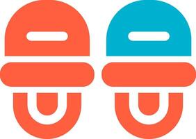 slippers creatief icoon ontwerp vector