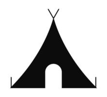 camping tent silhouet vector