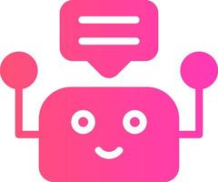 Chatbot creatief icoon ontwerp vector