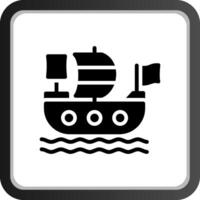 piraten schip creatief icoon ontwerp vector