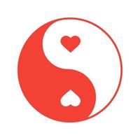 yin yang kleur icoon. geïsoleerde vectorillustratie vector