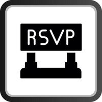 RSVP creatief icoon ontwerp vector