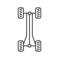 auto chassis frame lineaire pictogram vector