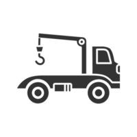 glyph-pictogram voor sleepwagen vector