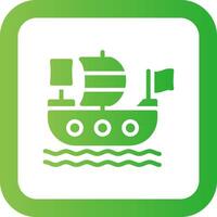 piraten schip creatief icoon ontwerp vector