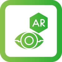 ar contact lens creatief icoon ontwerp vector