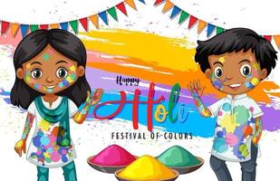 holi indian festival posterontwerp vector