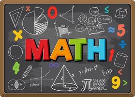 wiskundige formule op blackboard geïsoleerd vector