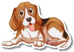 schattige beagle hond cartoon sticker vector