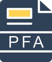 pfa creatief icoon ontwerp vector