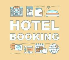 hotelboeking woordconcepten banner vector