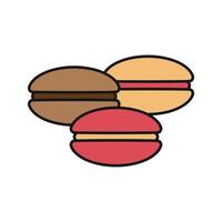 macarons kleur icoon vector