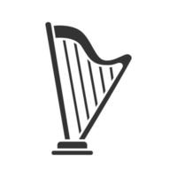 harp glyph icoon vector