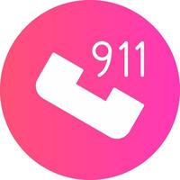 telefoontje 911 creatief icoon ontwerp vector