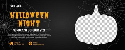 ontwerpsjabloon voor halloween-banner of feestuitnodiging vector