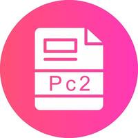 pc2 creatief icoon ontwerp vector