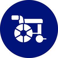 rolstoel creatief icoon ontwerp vector