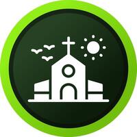 kerk creatief icoon ontwerp vector