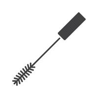 mascara glyph-pictogram. silhouet symbool. negatieve ruimte. vector geïsoleerde illustratie