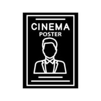 glyph-pictogram voor filmposters vector