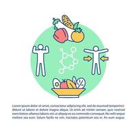 ketogeen dieet artikel pagina vector sjabloon. gezonde macronutriënten. afvallen. keto eten. brochure, tijdschrift, boekje ontwerpelement met lineaire pictogrammen. print ontwerp. concept illustraties met tekst