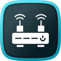 Wifi router creatief icoon ontwerp vector