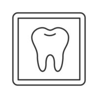 tandheelkundige x-ray lineaire pictogram vector