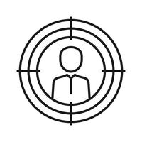 Target Marketing SEO lijn pictogram vector