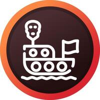 piraten schip creatief icoon ontwerp vector