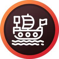 piraten schip creatief icoon ontwerp vector