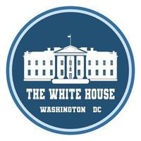 logo witte huis president amerika. vlakke stijl vector