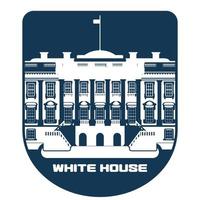 stempel logo witte huis wapenschild schild vorm vector