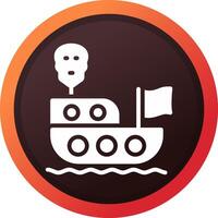 piraten schip creatief icoon ontwerp vector