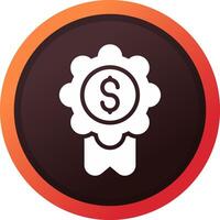 badge-dollar creatief icoon ontwerp vector