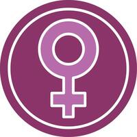 vrouw symbool glyph twee kleur icoon vector