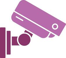 veiligheid camera glyph twee kleur icoon vector