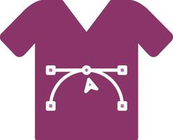 overhemd ontwerp glyph twee kleur icoon vector