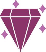 diamant glyph twee kleur icoon vector